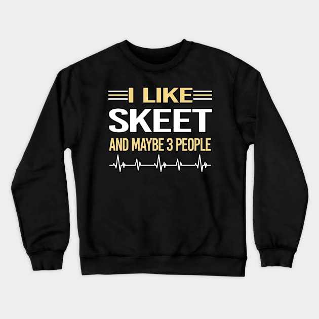 3 People Skeet Trapshooting Crewneck Sweatshirt by symptomovertake